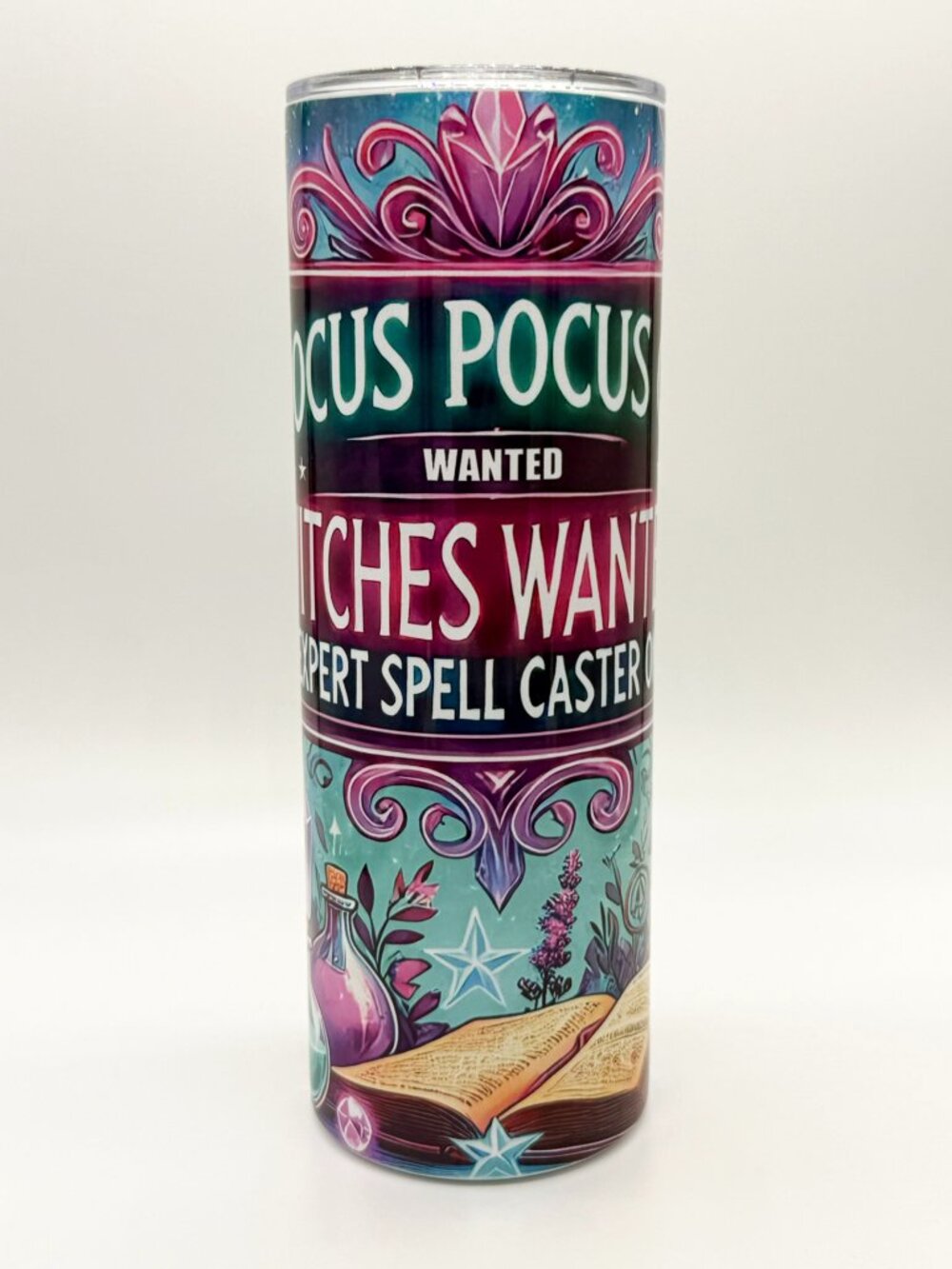 Hocus Pocus Witches Halloween Spooky Cup Mug Coffee Skinny Tumbler 20oz